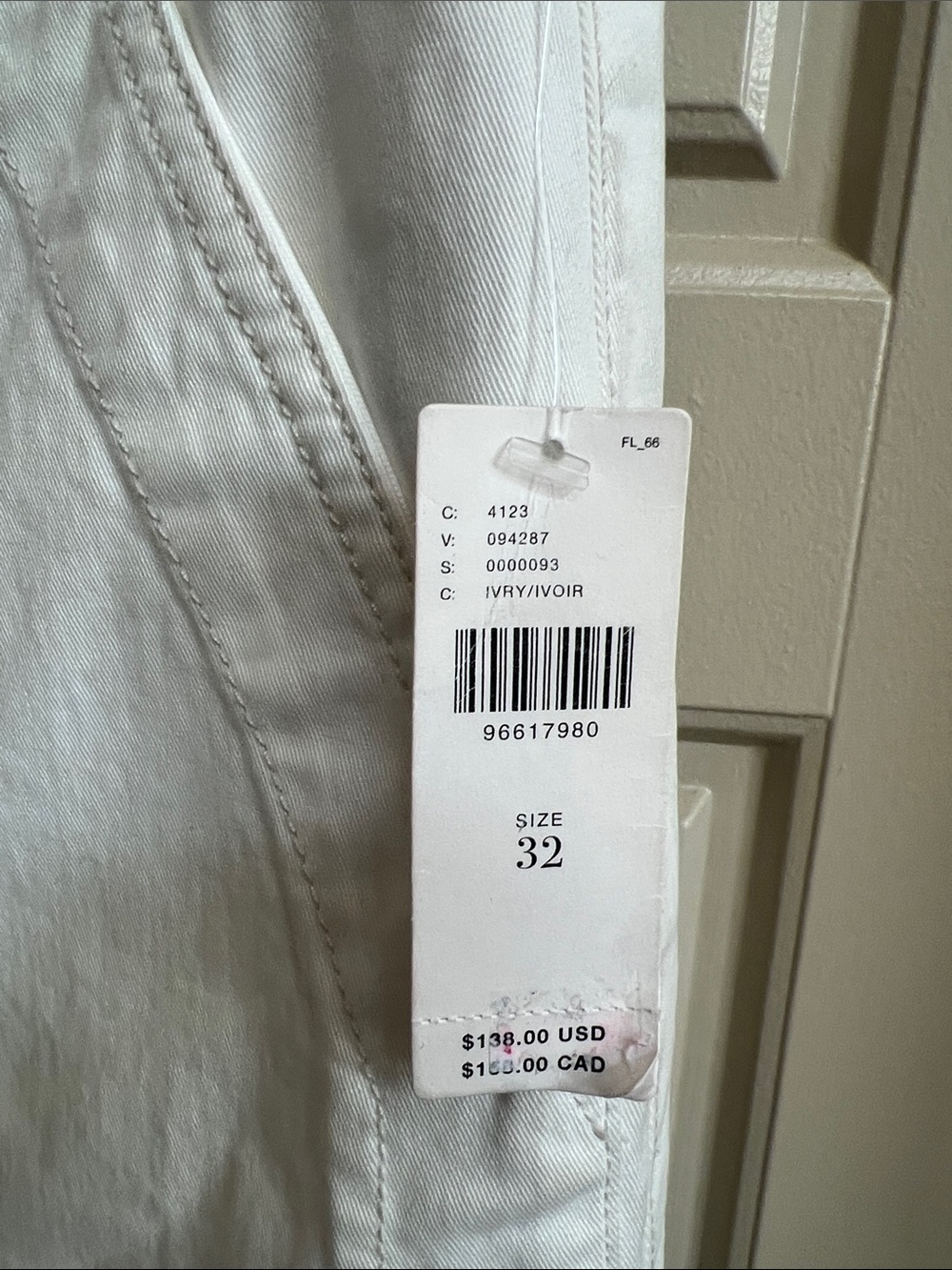 Anthropologie Pilcro White Utility Bootcut Pants Sz 32 summer coastal - Picture 7 of 10